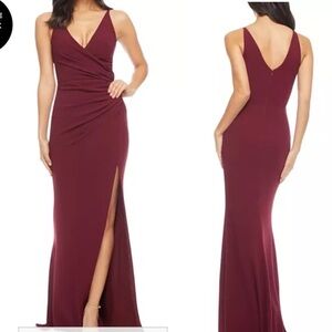 Dress The Population Burgundy Maxi Dress Size XL